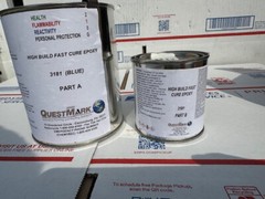 NEW QUESTMARK WATER-BASED EPOXY COATING 3181 BLUE KIT HIGH BUILD FAST CURE BLUE