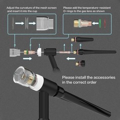 WelderElite 123 Pcs TIG Welding Torch Kit – Alumina Full Size, Multicolor
