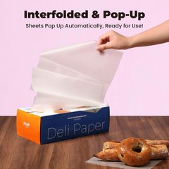 Interfolded Deli Pop Up Sheets 1000 Pack 8×10.75″ Waterproof