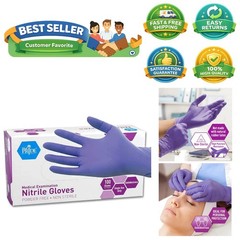 Large-Pack Medical-Grade Powder-Free Nitrile Gloves – 100 Count for Safety First