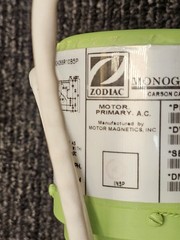 Zodiac Monogram Systems 893636-03 Primary Motor 115/200VAC 400H 3PH