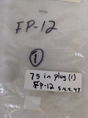 FP-12 .75 IN. PLUG, WHITE