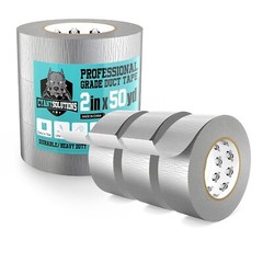 3x Gray Duct Tapes Heavy Duty, 2 Inches x 150 Yards Total, Waterproof Outdoor