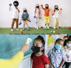 100/50/10 Pcs Black Face Mask Mouth Cover Protector Respirator Filter Kids Masks