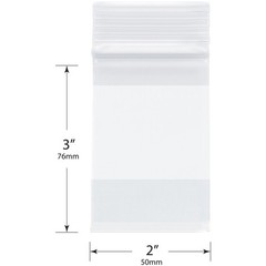 Plymor 2″ x 3″, 4 Mil with White-Block Heavy Duty Zipper Reclosable Plastic Bags