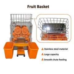 Commercial Orange Juicer Machine 110V Automatic Feeding Lemon Orange Squeezer US