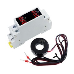 AC 80-500V 100A DIN Rail Ammeter Voltmeter Digital Display Voltage Current Meter