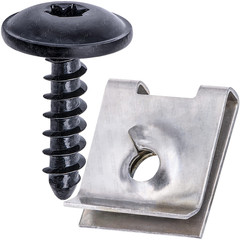 10 Sets T25 M5x19mm Fender Cover Bumper Splash Shield Screw U Nut Kit for Audi V
