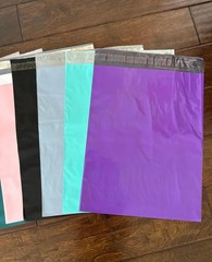 10 OR 20 Pack – 12×15.5″ Large Beautiful Mix of 10 Colors Designer Poly Mailers