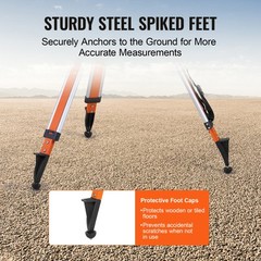 VEVOR Laser Level Tripod Stand 5/8″-11 Thread 45.07-114.37 in Height Adjustment