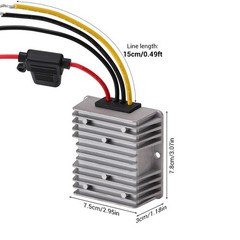 20A 240W DC 18V 20V 24V 36V 48V to 12V Step Down Voltage Converter with Fuse