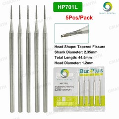 US WAVE Dental Carbide Burs HP Tapered Fissere Fit Low Speed Straight Handpiece