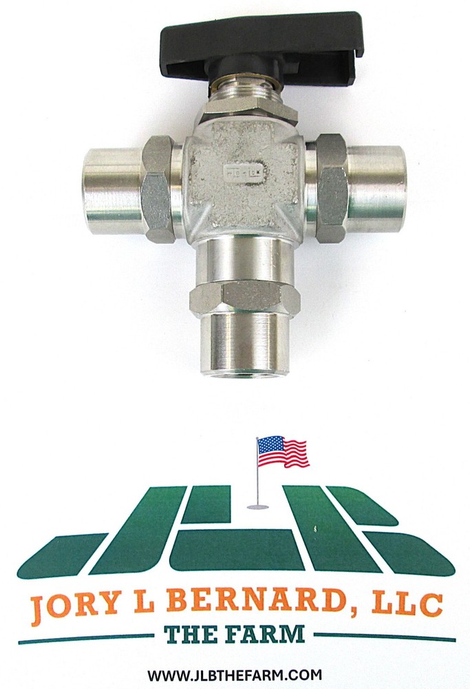 SSP FLOLOK, 357-3-316, 1/2″FNPT, 316 SST, 3-WAY BALL VALVE, NOS, SURPLUS
