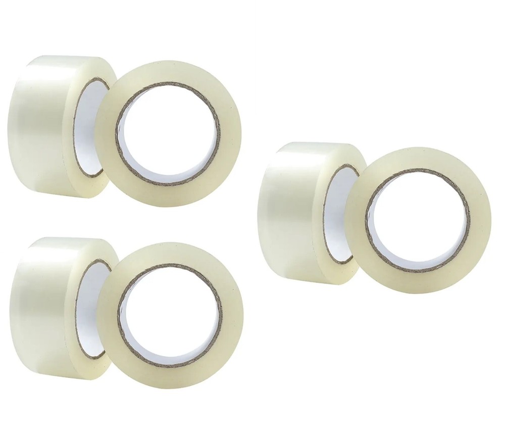 Lot of 6 Clear Packing Tape,2″ Wide,2.0mil Thickness,110 Yard (300 Ft) Per Roll