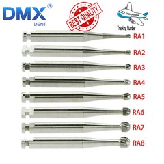 DMXDENT Dental Round Tungsten Carbide Burs RA#1-8 Latch for Low Speed Handpiece