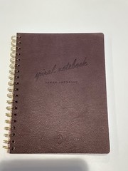 Spiral Notebook Chocolate Script Fringe Studio Journal 192 pg Dark Brown Leather