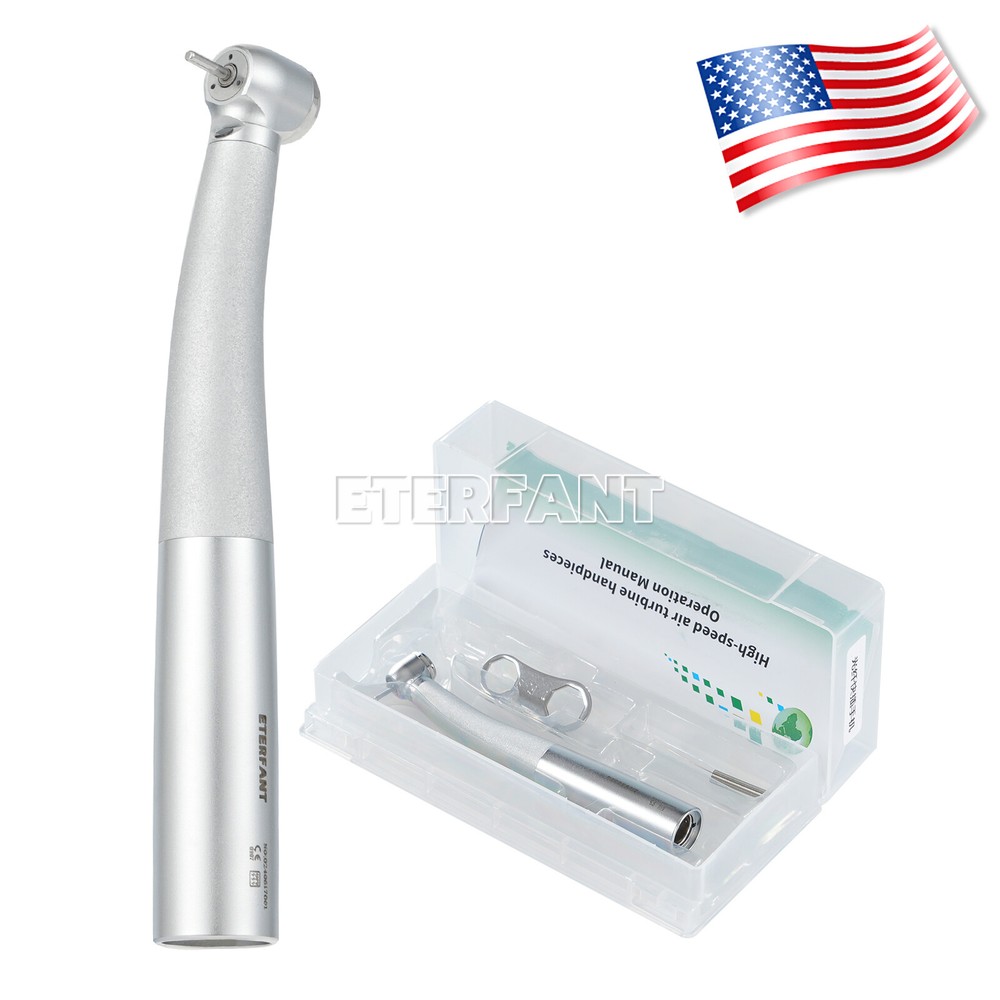 ETERFANT Dental LED Light High Speed Turbine Handpiece 3 Water Spray Push Button