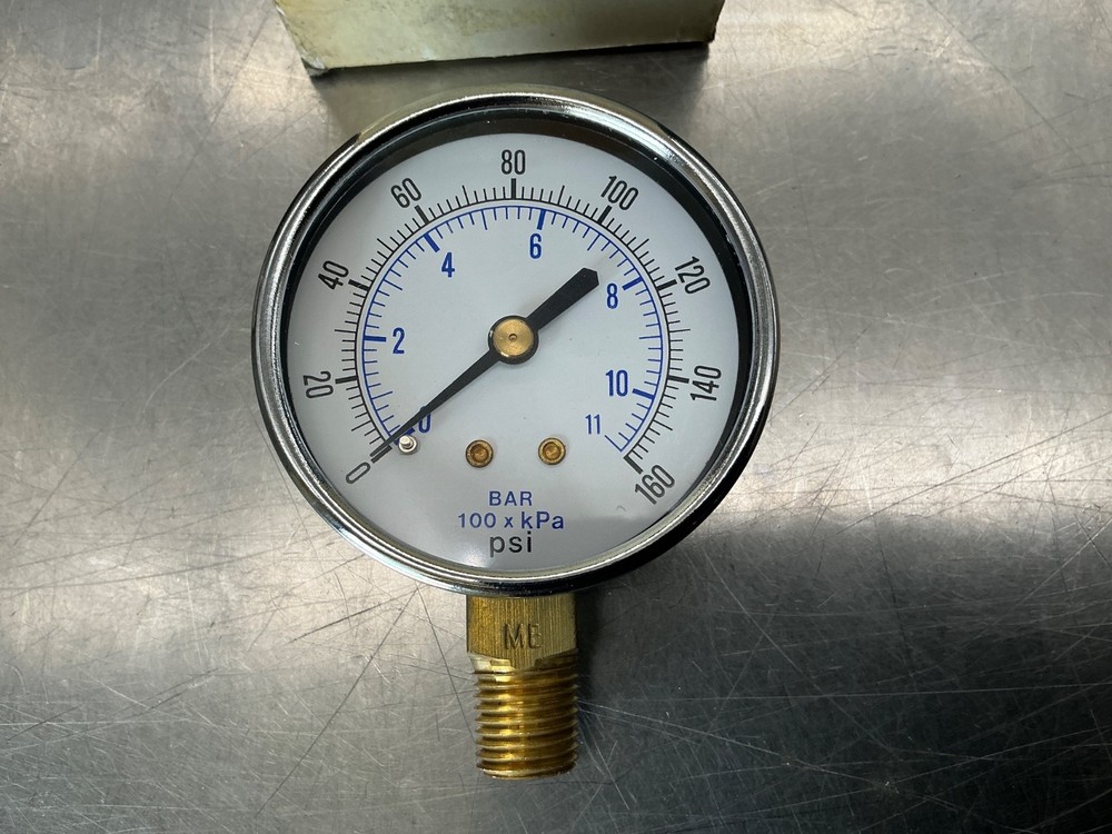 Pressure Gauge 2-1/2″, 0-160 psi, 1/4″ NPT