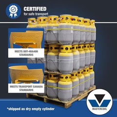 30 lb Refrigerant Recovery Cylinder, Yellow/Gray-~
