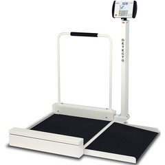 Detecto 6495 Stationary Digital Wheelchair Scale 800lb x 0.2lb BMI AC Adapter