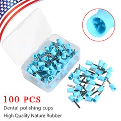100X Dental Prophy Polishing Cups Latch Brushes for Contra Angle Handpiece MT