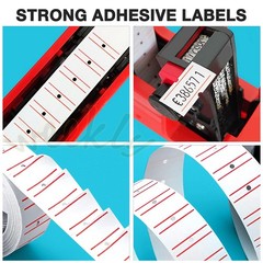 Red line Price Tag Gun Sticker 600 Labels Per Roll Refill Ink Roller For MX-5500