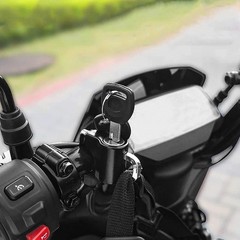 Motorcycle Helmet Lock 22mm-26mm Anti-Theft Metal Lock wi Material Type: Metal