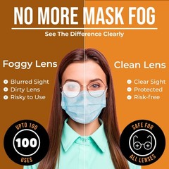 Care Touch Anti-Fog Wipes for Glasses – 100 100 Count (Pack of 1)