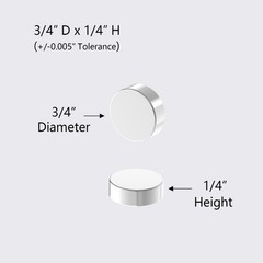 Powerful Rare Earth Magnets, 3/4″ D x 1/4″ H – 16 Pack, Super Strong Mighty N…