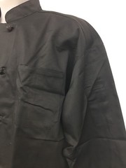 10 Knot Button Chef Coat Jacket XL Long Sleeve Black New All Star Uniforms