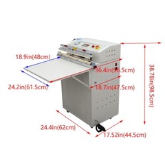 Pneumatic Vacuum Packing Machine Gas-filled Sealer 19x 24in Plate Outside Pump