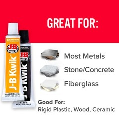 J-B Weld 8276 KwikWeld Quick Setting Steel Reinforced Epoxy – Dark Grey 2 oz