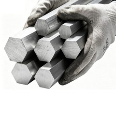 Solid Metal Hexagonal Bar Rod A2 304 Stainless Steel 4mm-26mm Metal Engineering