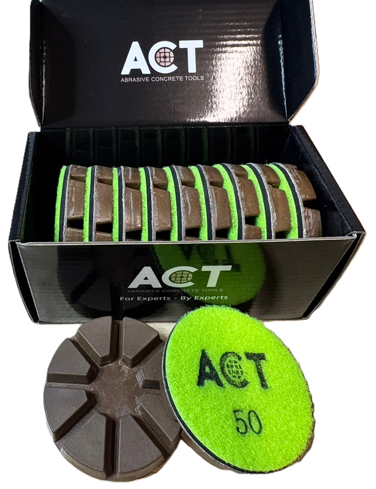 3″ 50 Grit Semi-Metal Diamond Polishing Pads – Concrete (Set-9)