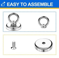 Fishing Magnetic Hooks hanger 40 60 N52 100 lbs Heavy Duty strong magnet set lot