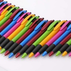 Sikao Pens Bulk, 60 Pack Gripped Slimster 1 Count (Pack of 60), Mixed colors