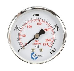 2-1/2″ Pressure Gauge – Chrome Plated Steel Case, 1/4″NPT, Back Mnt. 4000 PSI