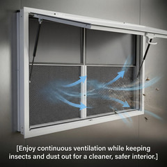 60×36″ Concession Stand Serving Window Food Truck Service Awning 4-Screen Window