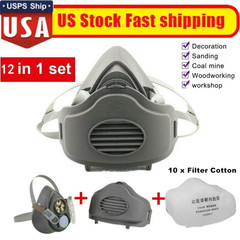 Premium Dust Respirator Mask with 10 Replaceable Filters for Industrial Protect