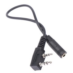 2 Pin K1 To 3.5MM Female Audio Earphone Transfer Cable For TYT For UV5R 888S