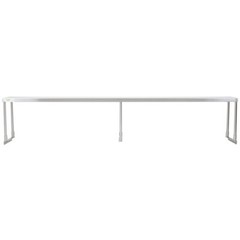 12″W x 96″D x 19″H Stainless Steel Single Deck Overshelf For Work Prep Tables