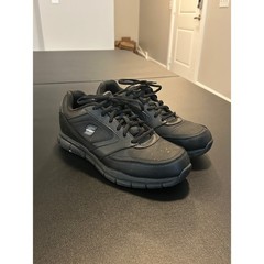 S Sport by Skechers Mens 9.5 Work Shoes Black Slip Resistant Memory Foam F184-6