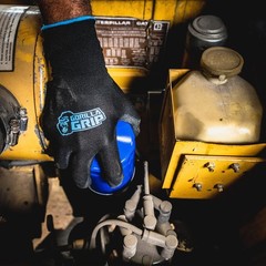 Work Gloves Never Slip Polymer Palm Medium Size 25 Pairs 25047-25 Black/Blue