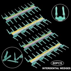 80 Pcs/Pack Dental Matrix Matrices Interdental Wedges Large/Middle/Small/X-Small