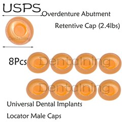 US Dental Universal Locator Overdenture Abutments Retention Caps 1.2/2.4Lbs
