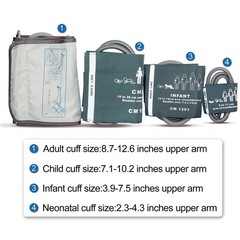 CONTEC08C Digital upper Arm Blood Pressure Monitor Machine, Adult BP+2 Cuffs