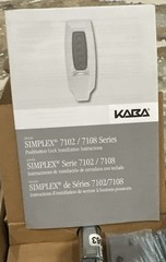 Simplex Dormakaba 1″DB x 3/4″BS Pushbutton Deadbolt Satin Chrome 710226D41 KABA