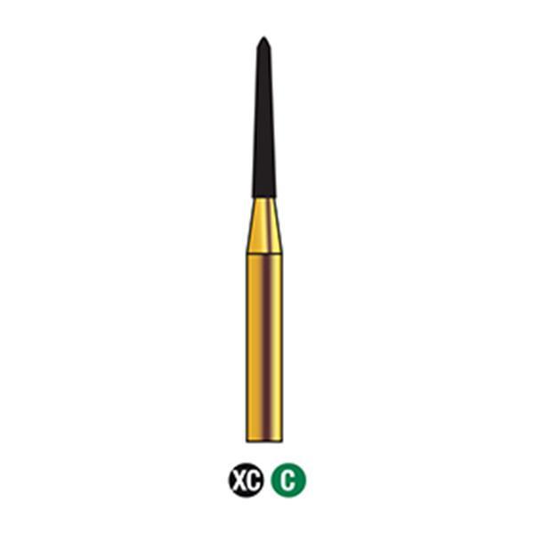 G/298-013 (878K) Reusable Gold Diamond Burs Gingival Curettage Shaped