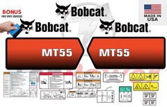 Fits Bobcat MT55 Decal Kit Skid Steer / safety decals 3M VINYL / FREE SHIPPING