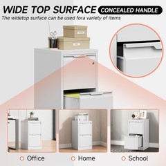 Metal 2 Drawer File Cabinet with Lock Storage 2 Drawer Filing Cabinet Vertical
